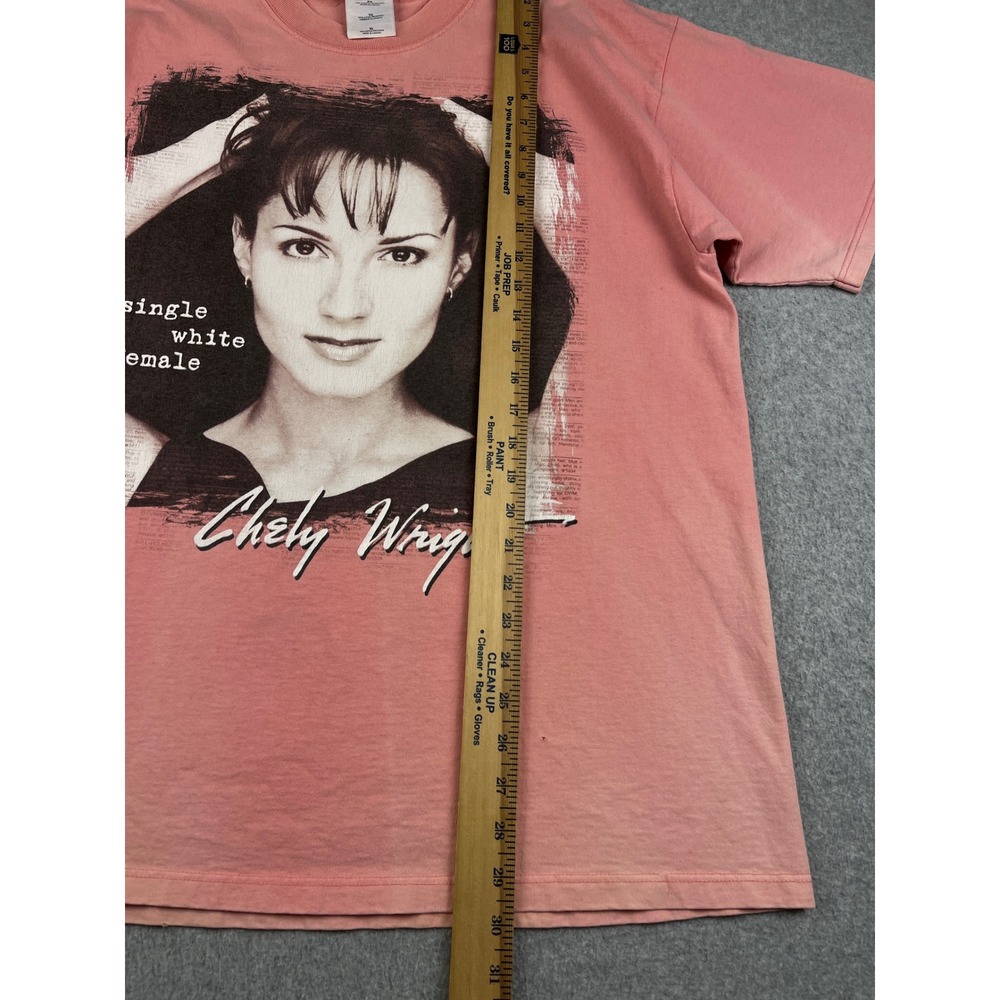 Vintage Chely Wright Single White Female T Shirt Men XL Pink Graphic Music - Picture 5 of 9